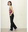 CENTER PLEAT DETAIL DENIM PANTS