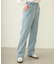 CENTER PLEAT DETAIL DENIM PANTS