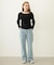 CENTER PLEAT DETAIL DENIM PANTS