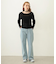 CENTER PLEAT DETAIL DENIM PANTS