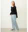 CENTER PLEAT DETAIL DENIM PANTS