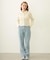 CENTER PLEAT DETAIL DENIM PANTS