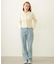 CENTER PLEAT DETAIL DENIM PANTS