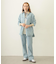 CENTER PLEAT DETAIL DENIM PANTS