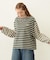 STRIPED L/S TOP