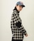 HEART ELBOW PATCH PLAID SHIRT