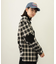 HEART ELBOW PATCH PLAID SHIRT