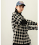 HEART ELBOW PATCH PLAID SHIRT