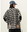 HEART ELBOW PATCH PLAID SHIRT