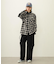 HEART ELBOW PATCH PLAID SHIRT