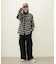 HEART ELBOW PATCH PLAID SHIRT