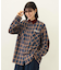 HEART ELBOW PATCH PLAID SHIRT