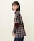 HEART ELBOW PATCH PLAID SHIRT