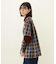 HEART ELBOW PATCH PLAID SHIRT