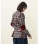 HEART ELBOW PATCH PLAID SHIRT