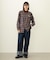 HEART ELBOW PATCH PLAID SHIRT