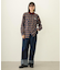 HEART ELBOW PATCH PLAID SHIRT