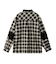HEART ELBOW PATCH PLAID SHIRT