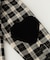 HEART ELBOW PATCH PLAID SHIRT