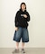 STENCIL LOGO WIDE SWEAT HOODIE