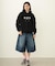 STENCIL LOGO WIDE SWEAT HOODIE