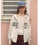 COLLEGE PATCH ZIP UP HOODIE