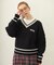 MILKFED. PATCH V-NECK KNIT