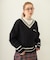 MILKFED. PATCH V-NECK KNIT