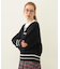 MILKFED. PATCH V-NECK KNIT
