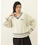 MILKFED. PATCH V-NECK KNIT