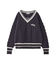 MILKFED. PATCH V-NECK KNIT