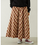 FLARE PLAID SKIRT