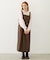FAUX LEATHER TUCK DRESS