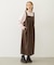 FAUX LEATHER TUCK DRESS