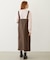 FAUX LEATHER TUCK DRESS