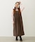 FAUX LEATHER TUCK DRESS