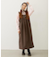 FAUX LEATHER TUCK DRESS
