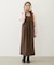 FAUX LEATHER TUCK DRESS