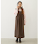 FAUX LEATHER TUCK DRESS