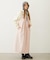 FAUX LEATHER TUCK DRESS