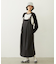 FAUX LEATHER TUCK DRESS