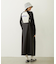 FAUX LEATHER TUCK DRESS