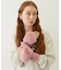 HEART CABLE MITTENS