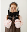 HEART CABLE MITTENS