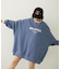 STENCIL AND BAR LOGO BIG SWEAT TOP