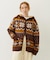 SNOW PATTERN COWICHAN KNIT JACKET
