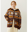 SNOW PATTERN COWICHAN KNIT JACKET