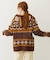 SNOW PATTERN COWICHAN KNIT JACKET