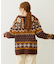 SNOW PATTERN COWICHAN KNIT JACKET