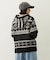 SNOW PATTERN COWICHAN KNIT JACKET